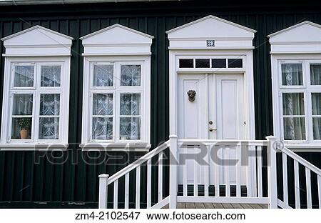 ICELAND, REYKJAVIK, OLD HOUSE, DOOR AND WINDOWS. View Large Photo Image Stock Photo - ICELAND, REYKJAVIK, OLD HOUSE, DOOR AND WINDOWS.. Fotosearch