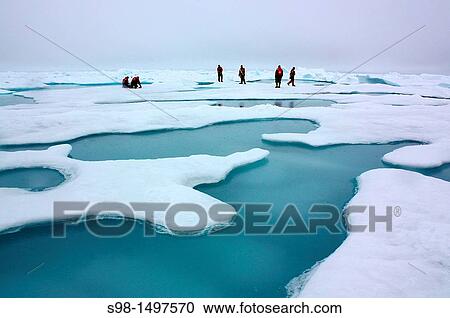 ICESCAPE The terrain for the scientific work conducted by ICESCAPE scientists on July 4, 2010, was Arctic sea ice and melt ponds in the Chukchi Sea View Large Photo Image Stock Image - ICESCAPE The terrain for the scientific work conducted by ICESCAPE scientists on July 4, 2010, was Arctic sea ice and melt ponds in the Chukchi Sea. Fotosearch