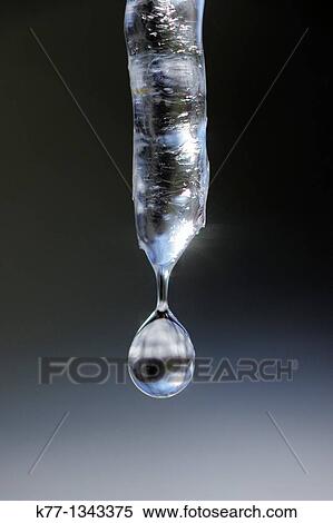 Icicle with waterdrop, Sweden, March 2010 View Large Photo Image Stock Photography - Icicle with waterdrop, Sweden, March 2010. Fotosearch