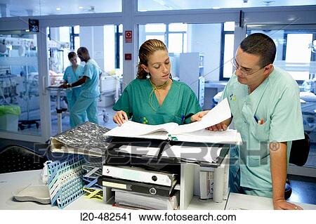 Stock Image - ICM, ICU (Intensive Care Unit). Hospital Universitario Gran Canaria Doctor Negrin, Las Palmas de Gran Canaria. Canary Islands, Spain. Fotosearch