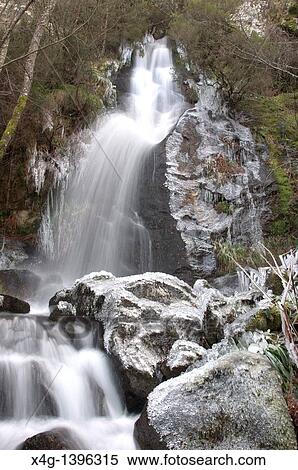 Stock Photography - Icy waterfall. Fotosearch