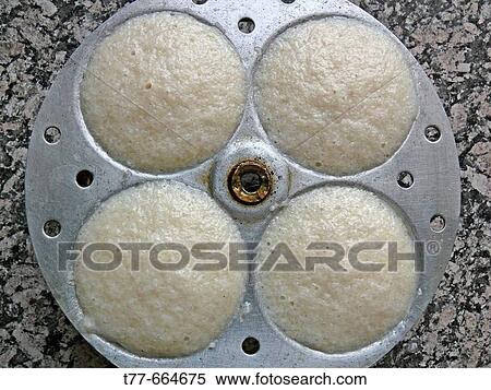 Stock Photography - ? Idali? a south Indian, favorite dish. Made by making pastes of wait rice and Udeed dal, was kept in a Idali pot made of germen and then boiled. Pune, Maharashtra, India.. Fotosearch