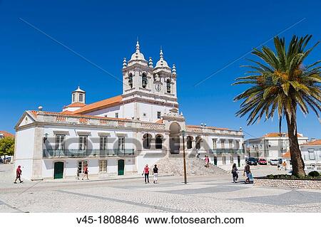 Igreja de Nossa Senhora da Nazare, Church of Nossa Senhora da Nazare, Largo Nossa Senhora da Nazare, Sitio, old village, Nazare, Oeste, Leiria District, Portugal. View Large Photo Image Stock Photograph - Igreja de Nossa Senhora da Nazare, Church of Nossa Senhora da Nazare, Largo Nossa Senhora da Nazare, Sitio, old village, Nazare, Oeste, Leiria District, Portugal.. Fotosearch