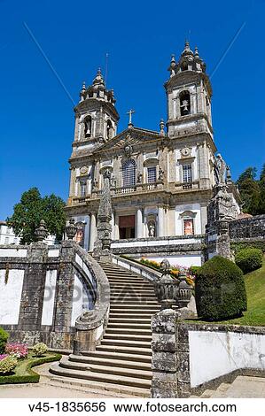 Igreja do Bom Jesus from Terreiro de Moises, Santuario do Bom Jesus do Monte, Good Jesus of the Mount sanctuary, Tenoes, Braga, Cavado, Norte, Portugal. View Large Photo Image Stock Photograph - Igreja do Bom Jesus from Terreiro de Moises, Santuario do Bom Jesus do Monte, Good Jesus of the Mount sanctuary, Tenoes, Braga, Cavado, Norte, Portugal.. Fotosearch