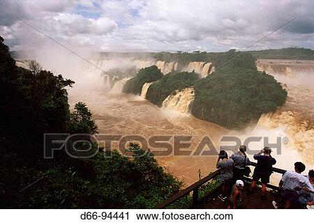 Iguazu Waterfalls, Iguaz National Park. Argentina-Brazil border View Large Photo Image Stock Image - Iguazu Waterfalls, Iguaz National Park. Argentina-Brazil border. Fotosearch