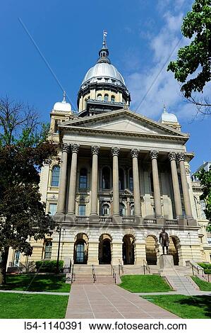Stock Image - Illinois State Capitol Building Springfield Illinois. Fotosearch