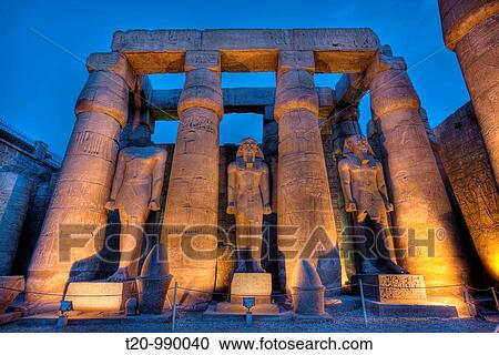 Illuminated Columned Hall inside Luxor Temple, Luxor, Egypt View Large Photo Image Stock Image - Illuminated Columned Hall inside Luxor Temple, Luxor, Egypt. Fotosearch