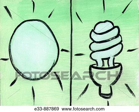 Illustration of solar power and a energy saving light bulb View Large Photo Image Stock Photo - Illustration of solar power and a energy saving light bulb. Fotosearch