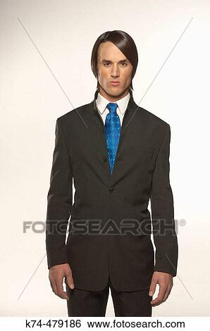 Stock Photograph - image of man wearing business suit. Fotosearch