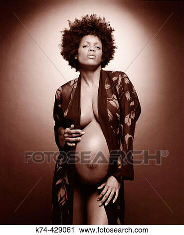 Stock Image - Image of Pregnant African American Woman. Fotosearch