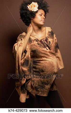 Stock Image - Image of Pregnant African American Woman. Fotosearch