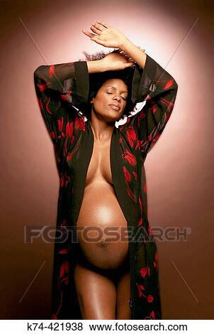 Stock Photo - image of pregnant African American woman. Fotosearch