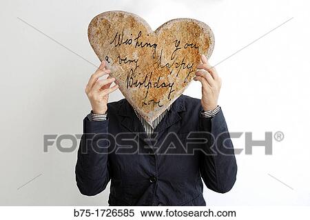 Stock Photography - imagen de mujer con un coraz? n en la cabeza, amor, picture of woman with a heart in the head, love,. Fotosearch