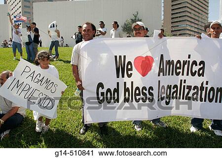Immigrants rights protest. Bayfront Park, Florida, USA. View Large Photo Image Stock Image - Immigrants rights protest. Bayfront Park, Florida, USA.. Fotosearch