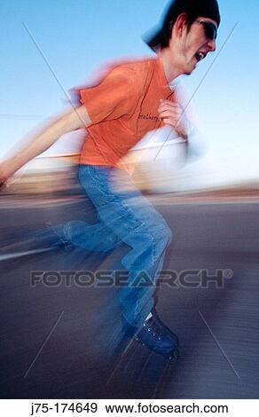 Stock Photo - In-line skating. Fotosearch