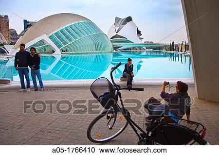 In the foreground Hemisferic In the background Queen Sofia Arts Palace City of Arts and Sciences Architect Santiago Calatrava Valencia Comunidad Valencia Spain Europe. View Large Photo Image Stock Image - In the foreground Hemisferic In the background Queen Sofia Arts Palace City of Arts and Sciences Architect Santiago Calatrava Valencia Comunidad Valencia Spain Europe.. Fotosearch