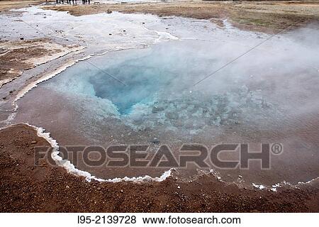 Inactive geyser emitting fumes. View Large Photo Image Stock Photo - Inactive geyser emitting fumes.. Fotosearch