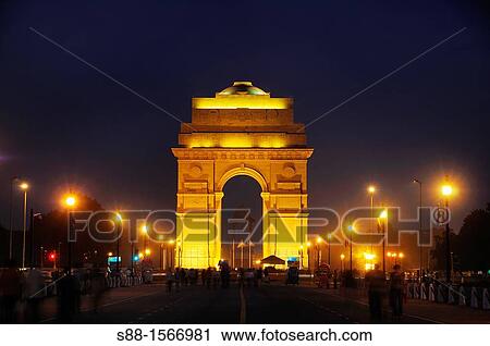 Stock Image - India Gate in New Delhi. Fotosearch