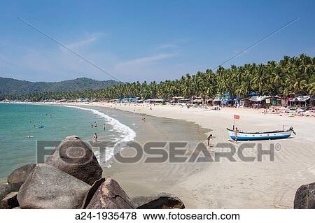 India, Goa State, Palolem Beach View Large Photo Image Stock Photo - India, Goa State, Palolem Beach. Fotosearch