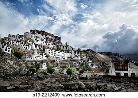 India, Himalayas, Alchi Monastery View Large Photo Image Stock Photo - India, Himalayas, Alchi Monastery. Fotosearch