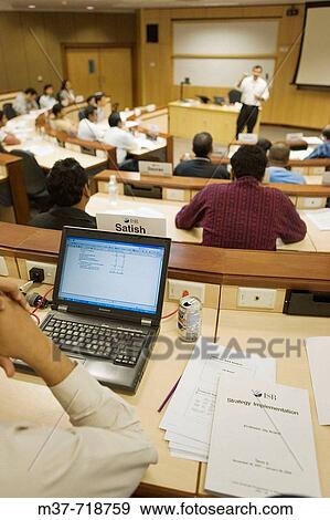 Stock Photo - India. Hyderabad. Hi_Tech City. Indian School of Business. Classroom. Fotosearch