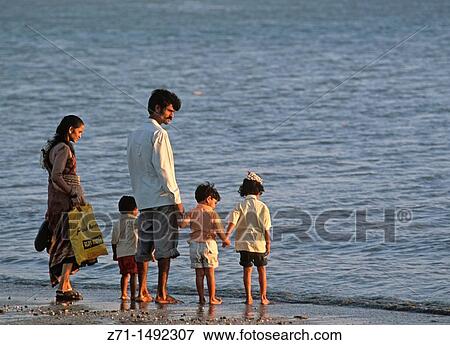 India, Maharashtra, Mumbai, Bombay, Chowpatty Beach, family, View Large Photo Image Stock Photo - India, Maharashtra, Mumbai, Bombay, Chowpatty Beach, family,. Fotosearch