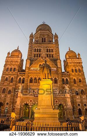 India, Maharastra State, Mumbay City, Dadabhai Naoroji Road, Municipal Corporation Bldg. View Large Photo Image Stock Photo - India, Maharastra State, Mumbay City, Dadabhai Naoroji Road, Municipal Corporation Bldg.. Fotosearch
