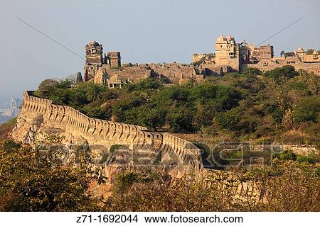 India, Rajasthan, Chittorgarh, Fort, general view, skyline, View Large Photo Image Picture - India, Rajasthan, Chittorgarh, Fort, general view, skyline,. Fotosearch