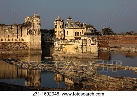 India, Rajasthan, Chittorgarh, Padmini's Palace, View Large Photo Image Stock Photography - India, Rajasthan, Chittorgarh, Padmini's Palace,. Fotosearch