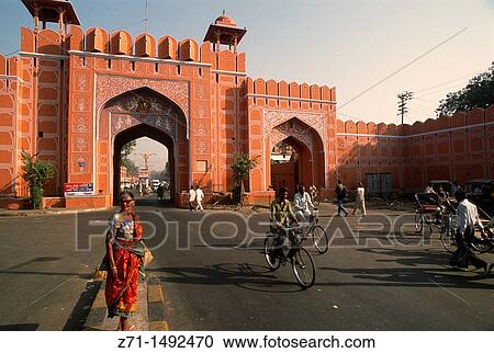 India, Rajasthan, Jaipur, City Gate, View Large Photo Image Stock Image - India, Rajasthan, Jaipur, City Gate,. Fotosearch