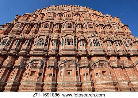 India, Rajasthan, Jaipur, Hawa Mahal, Palace of the Winds, View Large Photo Image Stock Photograph - India, Rajasthan, Jaipur, Hawa Mahal, Palace of the Winds,. Fotosearch