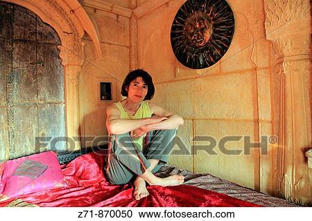 India, Rajasthan, Jaisalmer, Shreenath Palace Hotel, room, western tourist View Large Photo Image Stock Image - India, Rajasthan, Jaisalmer, Shreenath Palace Hotel, room, western tourist. Fotosearch