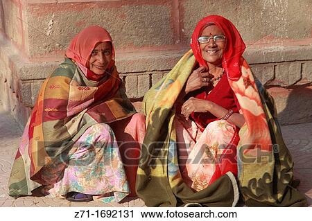 Stock Image - India, Rajasthan, Jodhpur, Mandore Gardens, women, people,. Fotosearch