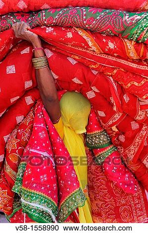 India, Rajasthan, Saree factory View Large Photo Image Stock Image - India, Rajasthan, Saree factory. Fotosearch
