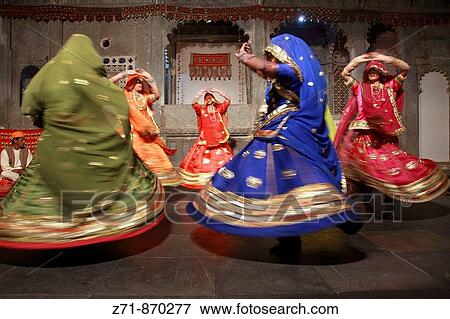 India, Rajasthan, Udaipur, Bagore-ki-Haveli, traditional rajasthani dancers View Large Photo Image Stock Photo - India, Rajasthan, Udaipur, Bagore-ki-Haveli, traditional rajasthani dancers. Fotosearch