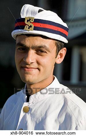 Stock Photograph - India, Sikkim, Pelling, Elgin Mount Pandim Hotel, Waiter. Fotosearch