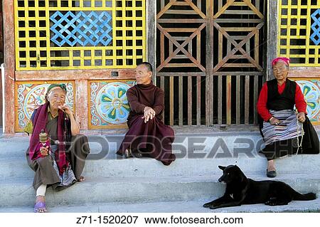 India, Sikkim, Tashiding Gompa, people. View Large Photo Image Stock Photo - India, Sikkim, Tashiding Gompa, people.. Fotosearch