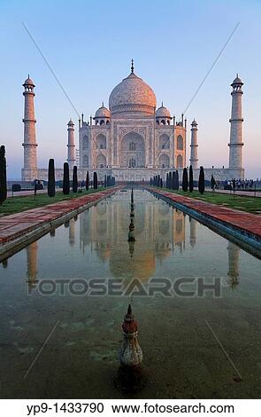India - Uttar Pradesh - Agra - the Taj Mahal and reflection View Large Photo Image Stock Image - India - Uttar Pradesh - Agra - the Taj Mahal and reflection. Fotosearch