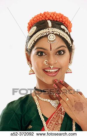 Indian Bharat natyam classical dancer with expresion of wonder. View Large Photo Image Stock Image - Indian Bharat natyam classical dancer with expresion of wonder.. Fotosearch