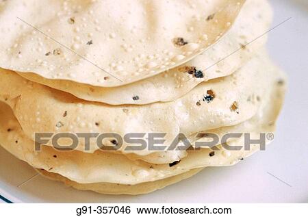 Stock Photograph - Indian papadoms. Fotosearch