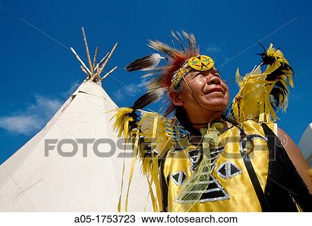 Stock Image - Indio Pow Wow Bonaparte Valley BRITISH COLUMBIA CANADA.. Fotosearch