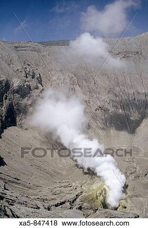 Stock Photo - Indonesia, Java, Bromo Tengger Semeru National Park, Bromo crater. Fotosearch