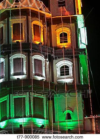 Indore Palace, decorated with light at evening of 15th august Indore, Madhya Pradesh, India View Large Photo Image Stock Photography - Indore Palace, decorated with light at evening of 15th august Indore, Madhya Pradesh, India. Fotosearch