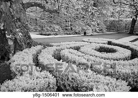Stock Image - Infrared Image, Arkadia, Poland, Europe. Fotosearch