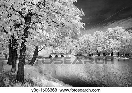 Stock Photo - Infrared Image, Mazowsze, Poland, Europe. Fotosearch