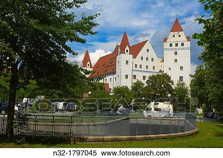 Stock Photography - Ingolstadt, New Castle, Neues Schloss castle, Upper Bavaria, Bavaria, Germany.. Fotosearch