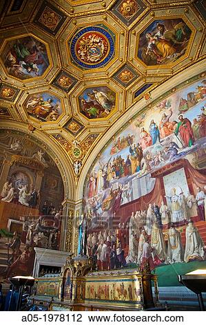Inmaculate Conception Hall. Vatican Museum, Vatican City, Rome, Lazio, Italy View Large Photo Image Stock Image - Inmaculate Conception Hall. Vatican Museum, Vatican City, Rome, Lazio, Italy. Fotosearch