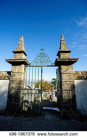Stock Photograph - Input, cemetery, Gouveia, Serra Da Estrela, Beira Alta, Portugal, Europe.. Fotosearch