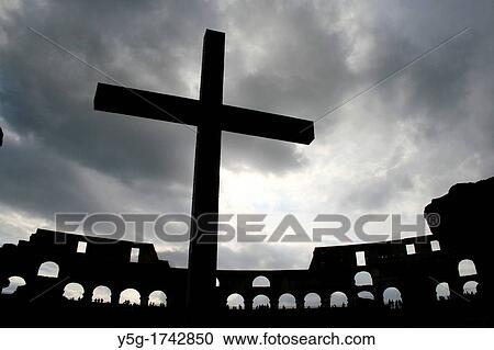 Stock Image - inside the colosseum amphitheatre, rome. Fotosearch