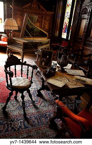Picture - Inside the Peles Castle Sinaia, Transylvania, Romania, Europe. Fotosearch